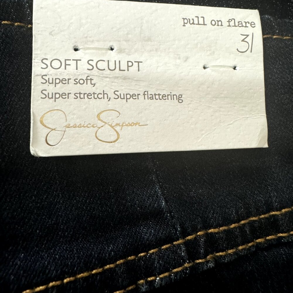 Women Dark Denim Flare Jeans Size: 31 - Picture 3 of 3